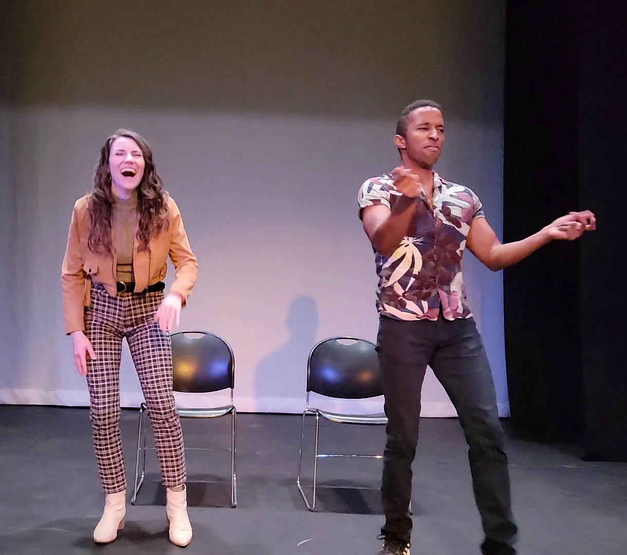 Catharsis Productions team doing presentation on Title IX sexual assault